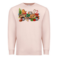 Pale Pink gingerbread truck Premium Sweatshirt - texasbilliewilder