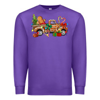 Purple gingerbread truck Premium Sweatshirt - texasbilliewilder