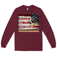 Burgundy fuck around and find out Long Sleeve Tee - MaliasSmallBusiness