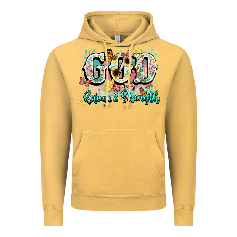 God Is My Refugee And Strength Vintage Hoodie by NancyCooperArtShop | Teevron