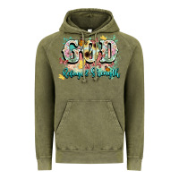 Vintage Olive god is my refugee and strength Vintage Hoodie - NancyCooperArtShop