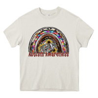 Cream autism avareness football Heavy Core Tee - SublimationCraftShop
