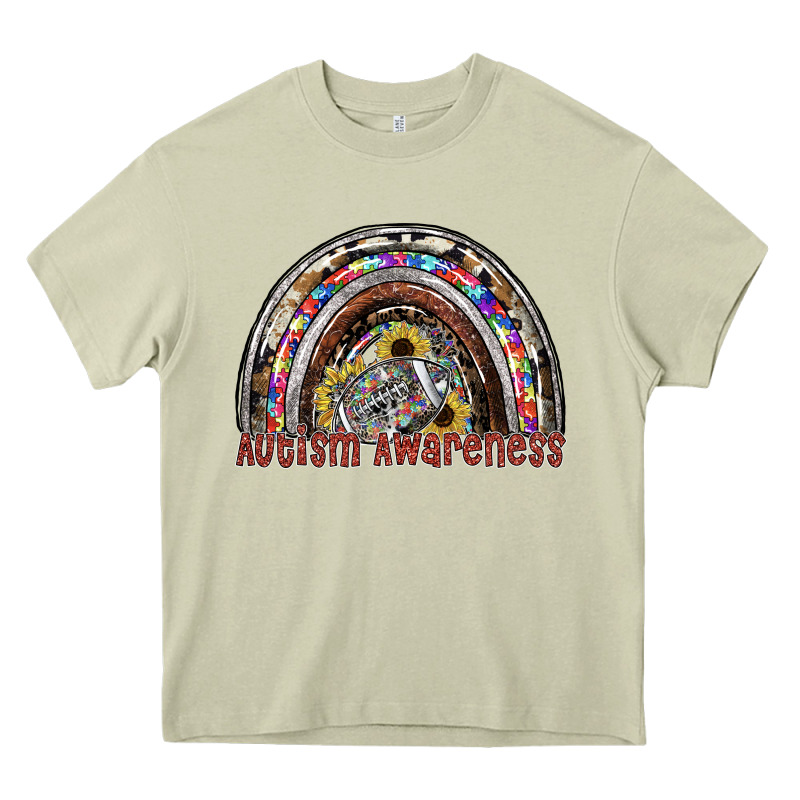 Autism Avareness Football Heavy Core Tee by SublimationCraftShop | Teevron