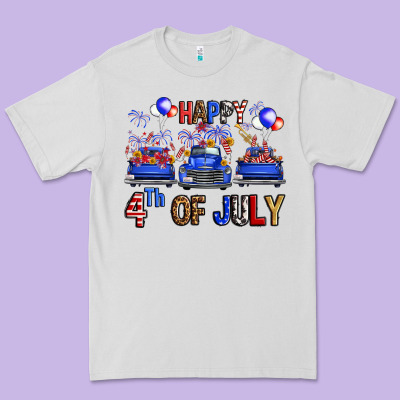 Western Hello Fourth Of July Trucks Premium Tee Designed By Fadigitalartstudio
