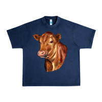 Navy red angus cattle cow Urban Heavy Tee - LillyAllenDesigns