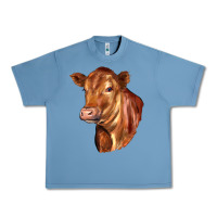 Pebble Blue red angus cattle cow Urban Heavy Tee - LillyAllenDesigns