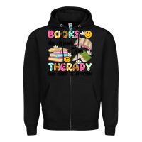 Black books are cheaper than therapy and twice as effective Zipper Hoodie - Artiststas