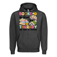 Charcoal Heather books are cheaper than therapy and twice as effective Zipper Hoodie - Artiststas