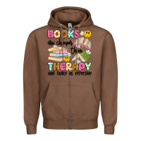 Chestnut books are cheaper than therapy and twice as effective Zipper Hoodie - Artiststas