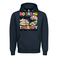 Navy books are cheaper than therapy and twice as effective Zipper Hoodie - Artiststas