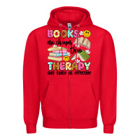 Red books are cheaper than therapy and twice as effective Zipper Hoodie - Artiststas