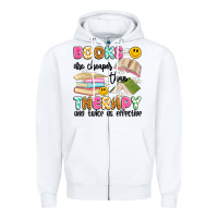 White books are cheaper than therapy and twice as effective Zipper Hoodie - Artiststas