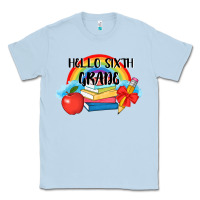 Dusty Blue back to school hello sixth grade 3200x2400 Classic Tee - AdoDesignShop