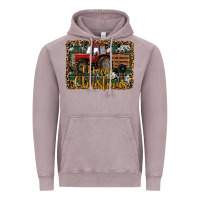 Vintage Zinc Merry Christmas Farm Tractor Vintage Hoodie - RanaPortraitStore