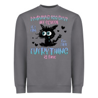 Storm i survived 100 days of school cat Heavyweight Sweatshirt - MaliasSmallBusiness