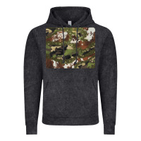 Vintage Black black and brown cowhide camouflage Vintage Hoodie - BarkalooDesign