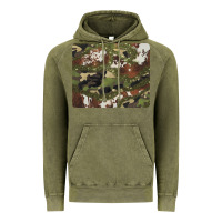 Vintage Olive black and brown cowhide camouflage Vintage Hoodie - BarkalooDesign
