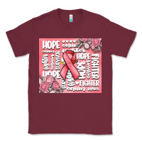 Burgundy cancer words Classic Tee - MaliasSmallBusiness