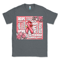 Charcoal Heather cancer words Classic Tee - MaliasSmallBusiness
