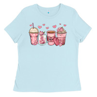 Baby Blue mother's day floral coffee cups Ladies Tee - Zillion Design Studio