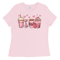 Bubblegum Pink mother's day floral coffee cups Ladies Tee - Zillion Design Studio