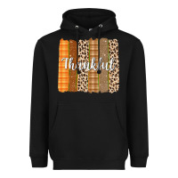 Black Thankful Brushstrokes Heavyweight Hoodie - texasbilliewilder