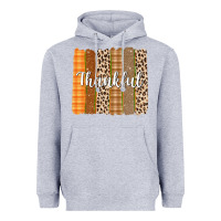 Heather Grey Thankful Brushstrokes Heavyweight Hoodie - texasbilliewilder