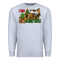 Heather Grey I dig Christmas Premium Sweatshirt - NancyCooperArtShop