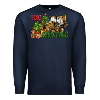 Navy I dig Christmas Premium Sweatshirt - NancyCooperArtShop