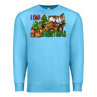 Ocean Blue I dig Christmas Premium Sweatshirt - NancyCooperArtShop