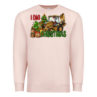Pale Pink I dig Christmas Premium Sweatshirt - NancyCooperArtShop