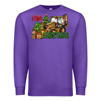 Purple I dig Christmas Premium Sweatshirt - NancyCooperArtShop