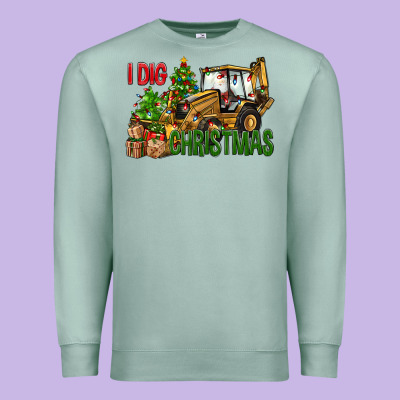 I Dig Christmas Premium Sweatshirt Designed By Nancycooperartshop