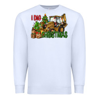 White I dig Christmas Premium Sweatshirt - NancyCooperArtShop