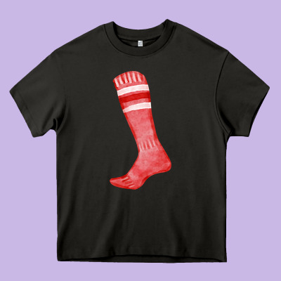 Red Sock Fa Element Heavy Core Tee Designed By Fadigitalartstudio