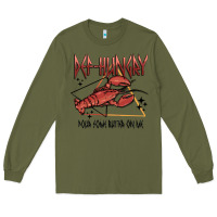Army Green def hungry pour dome butter on me Long Sleeve Tee - MaliasSmallBusiness