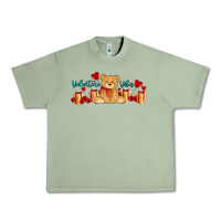 Oil Green valentines vibes with gifts and bear Urban Heavy Tee - AdoDesignShop