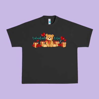 Valentines Vibes With Gifts And Bear Urban Heavy Tee Designed By Adodesignshop