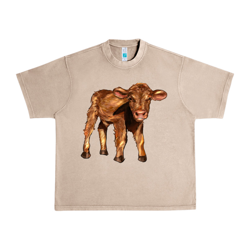 Red Angus Calf Urban Heavy Tee by LillyAllenDesigns | Teevron