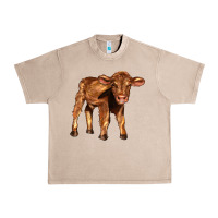 French Oak red angus calf Urban Heavy Tee - LillyAllenDesigns