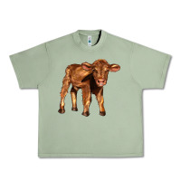 Oil Green red angus calf Urban Heavy Tee - LillyAllenDesigns