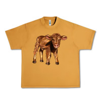 Peanut Butter red angus calf Urban Heavy Tee - LillyAllenDesigns