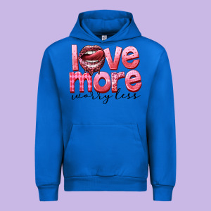 Love More Worry Less Urban Hoodie Designed By Fadigitalartstudio