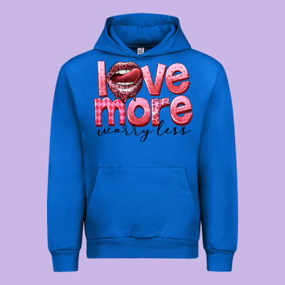 Love More Worry Less Urban Hoodie Designed By Fadigitalartstudio