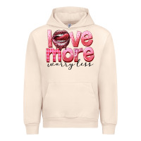 Sandshell Love more worry less Urban Hoodie - FaDigitalArtStudio
