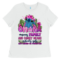 White ohana means family Ladies Tee - Zillion Design Studio