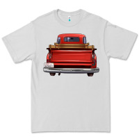 Dove Grey western red truck back view Premium Tee - FaDigitalArtStudio