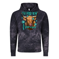 Cloud Black i'm freakin freezin long haired cow Vintage Hoodie - Jasminsmagicworld