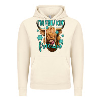Vintage Artic i'm freakin freezin long haired cow Vintage Hoodie - Jasminsmagicworld