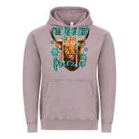 Vintage Zinc i'm freakin freezin long haired cow Vintage Hoodie - Jasminsmagicworld